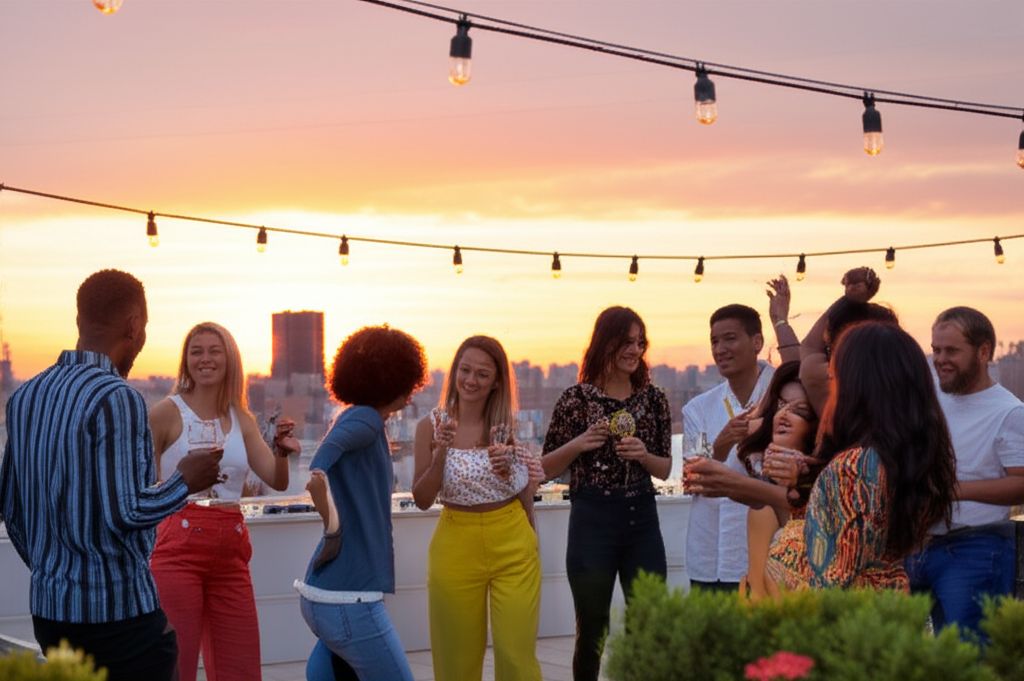 Sunset Rooftop Social cover